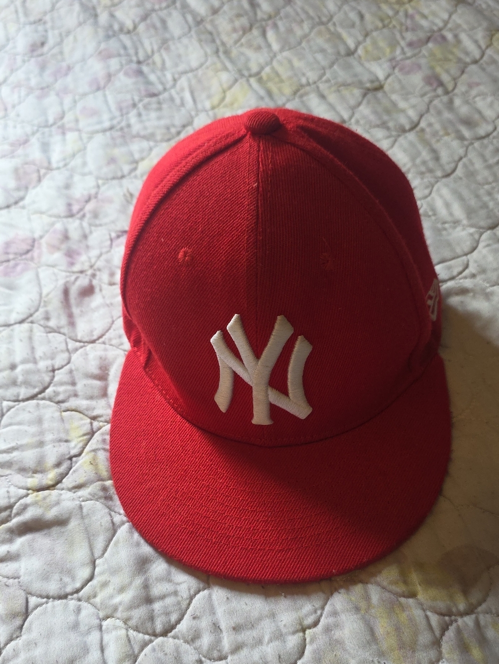 N.Y.L.A. Red Kids Baseball Cap with White NY Emblem